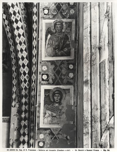Sansoni, Mario/ Bencini, Giulio — Assisi. Ch. Sup. di S. Francesco - Sottarco nel transetto (Cimabue e aiuti) — particolare